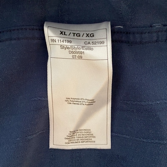 QUIKSILVER Blue Subtle Palm Tree Collared Short Sleeve Shirt Men XL Comfort Fit - Picture 6 of 7